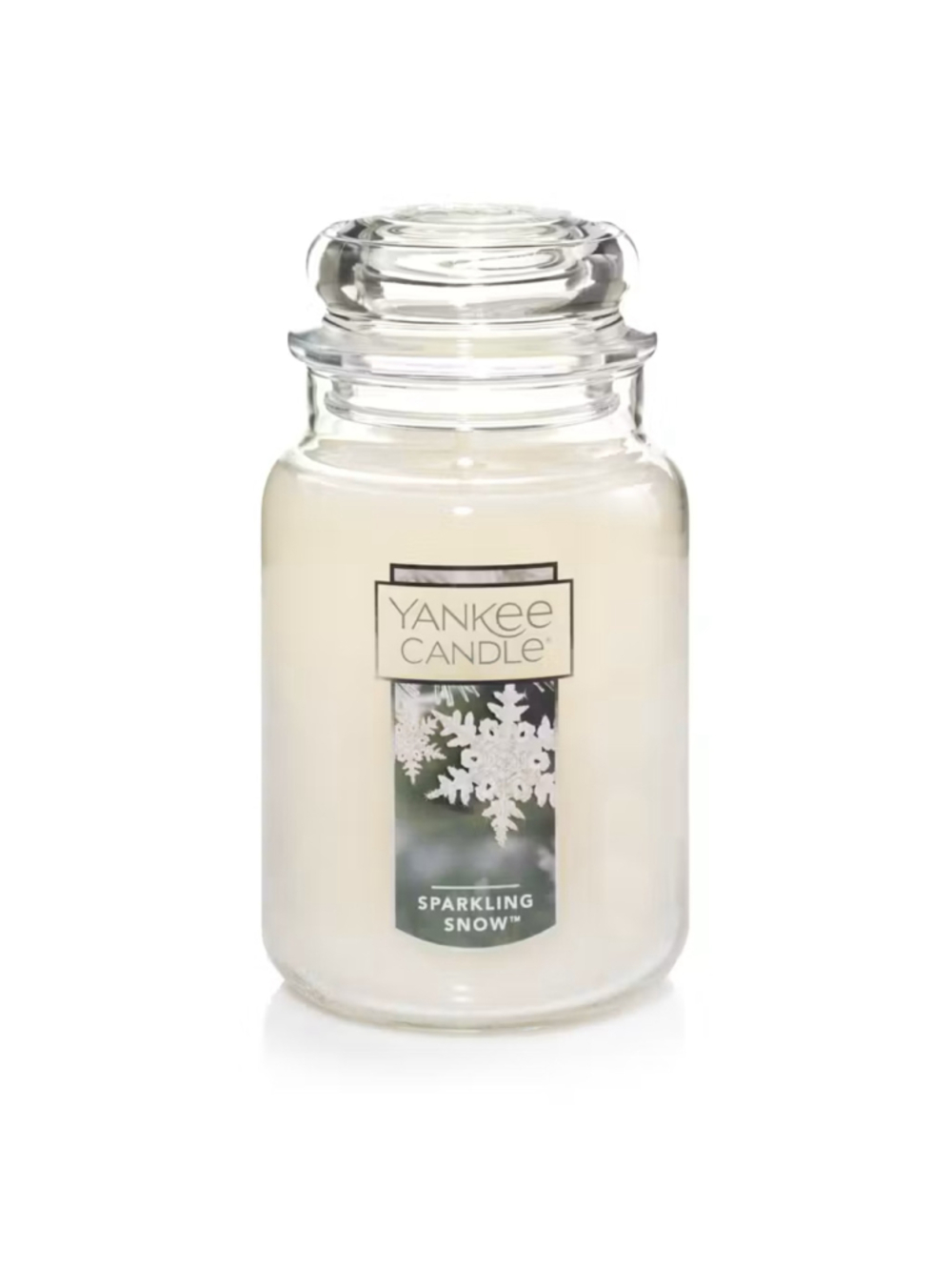 NEW Yankee Candle Sparkling Snow Large 22oz Glass Jar Single Wick Retired
